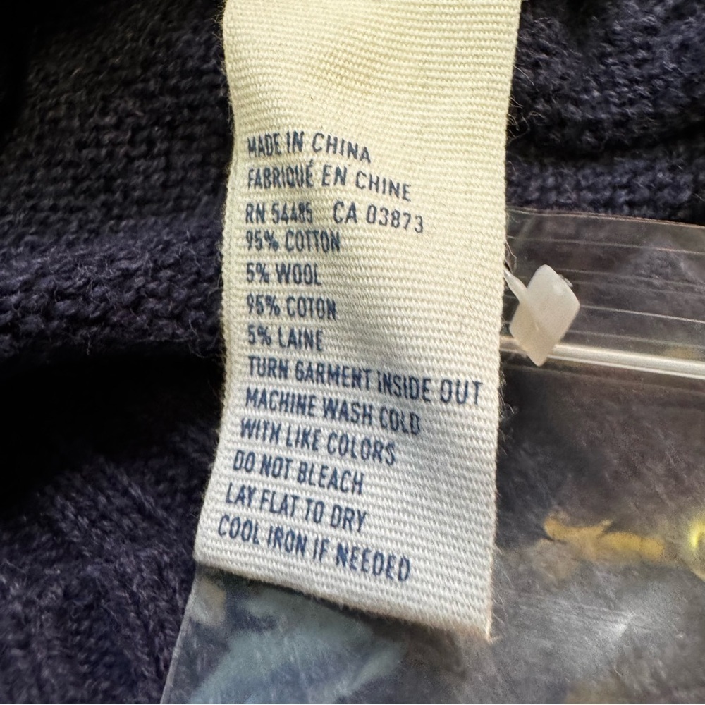 American Eagle Navy and Gray Striped Cardigan Size Medium Button Down Vintage - Picture 12 of 12